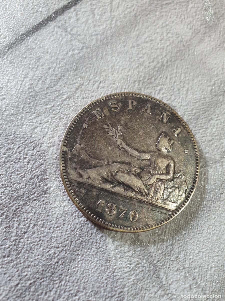 Monedas de Espa&ntilde;a: Moneda 5 Pesetas 1870 Plata