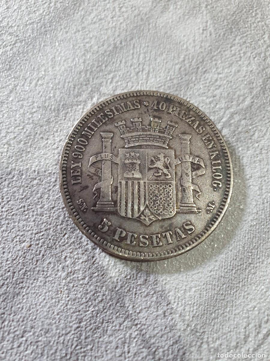 Monedas de Espa&ntilde;a: Moneda 5 Pesetas 1870 Plata - Foto 2