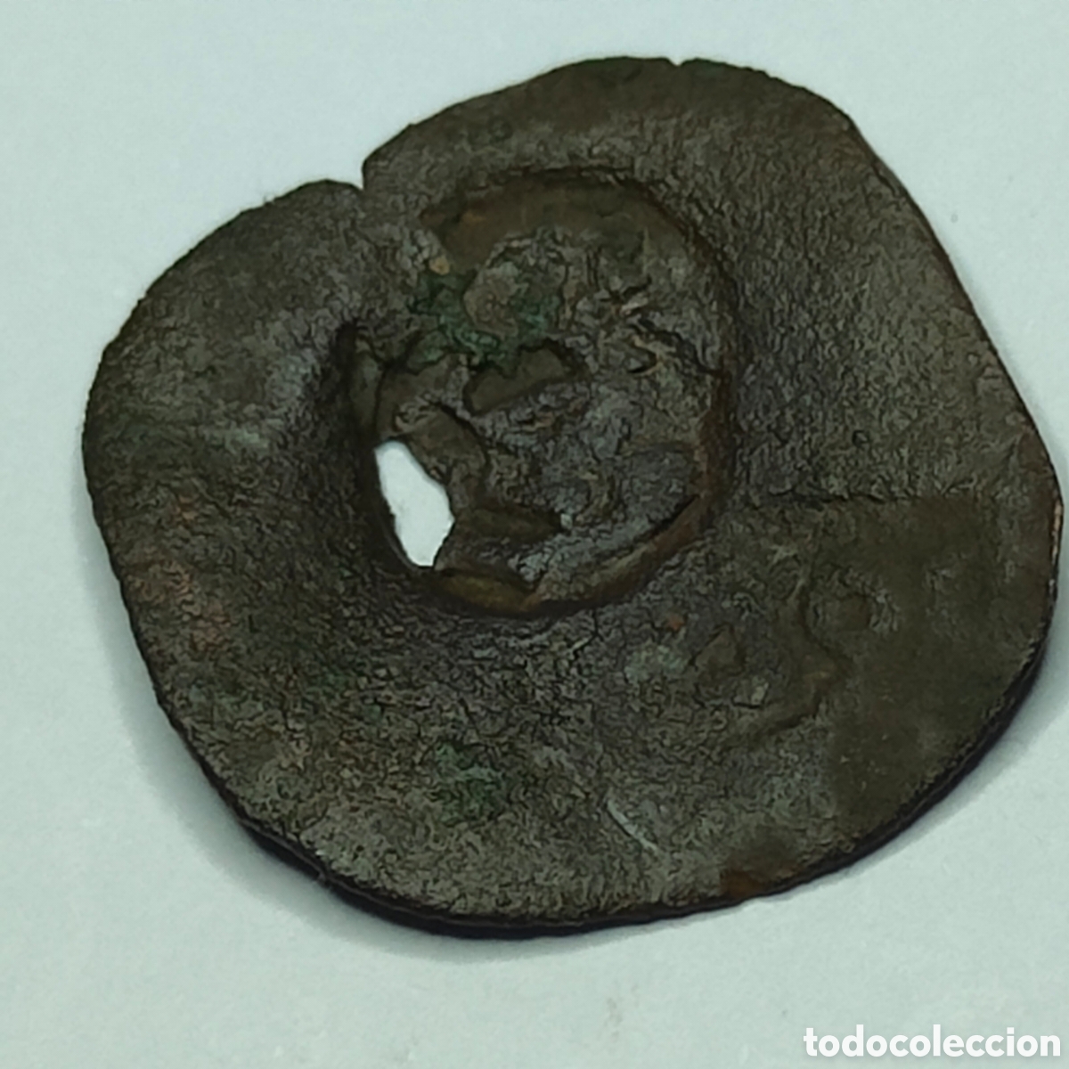 Monedas de Espa&ntilde;a: 8 maravedis Felipe IV 1641-42. Resello desde 4 maraved&iacute;s. MBC-B