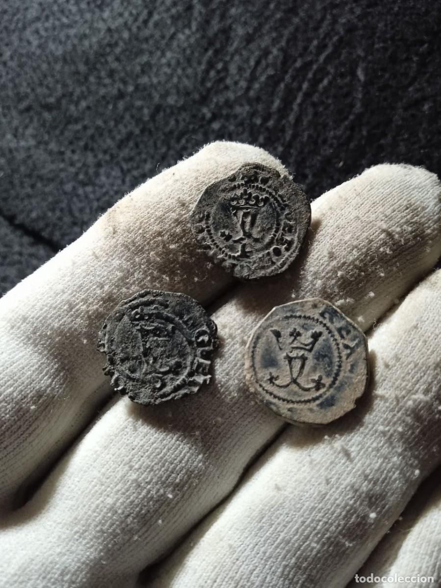 Monete da Spagna: Lote de 3 monedas de los reyes catolicos,CUENCA