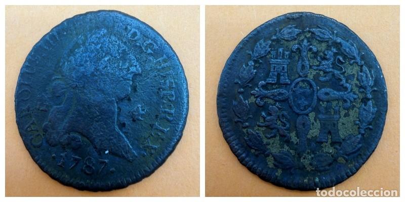 Monedas de Espa&ntilde;a: MONEDA. CARLOS III. 4 MARAVED&Iacute;S. 1787. SEGOVIA. VER FOTOS