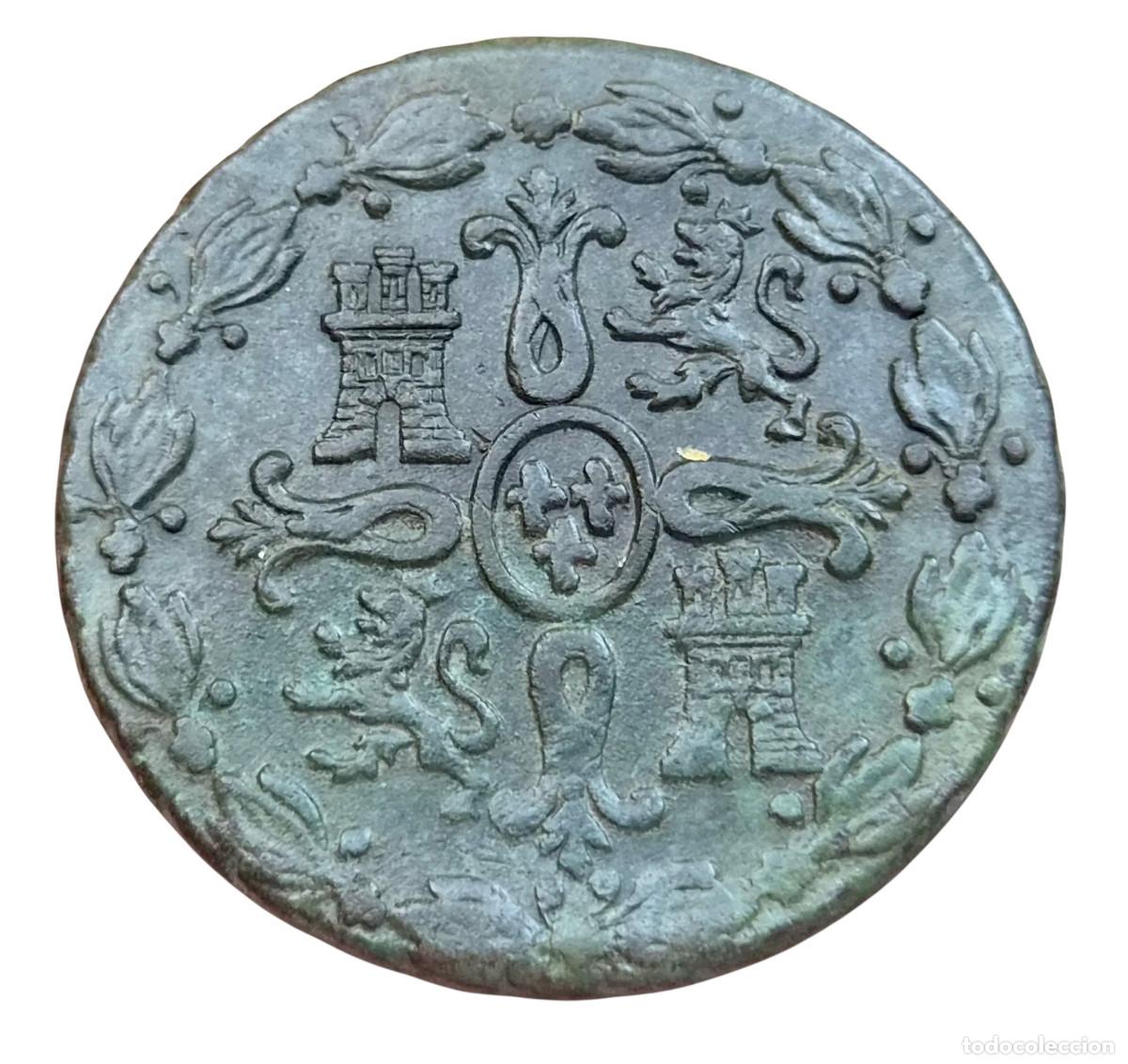 Monedas de Espa&ntilde;a: FERNANDO VII SEGOVIA 8 MARAVEDIS 1832 - Foto 2