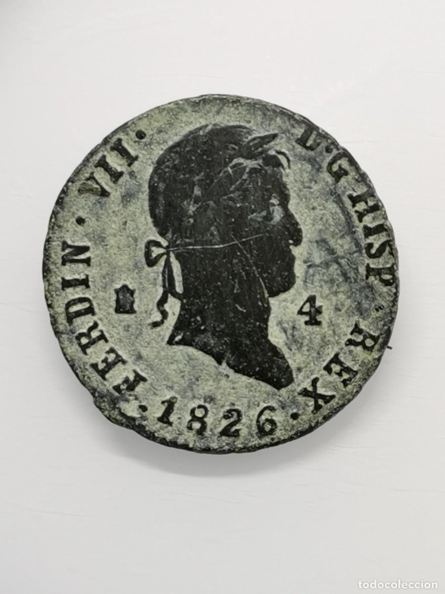 Monedas de Espa&ntilde;a: Fernando VII 4 Maraved&iacute;s 1826 Ceca de Segovia. - Foto 5