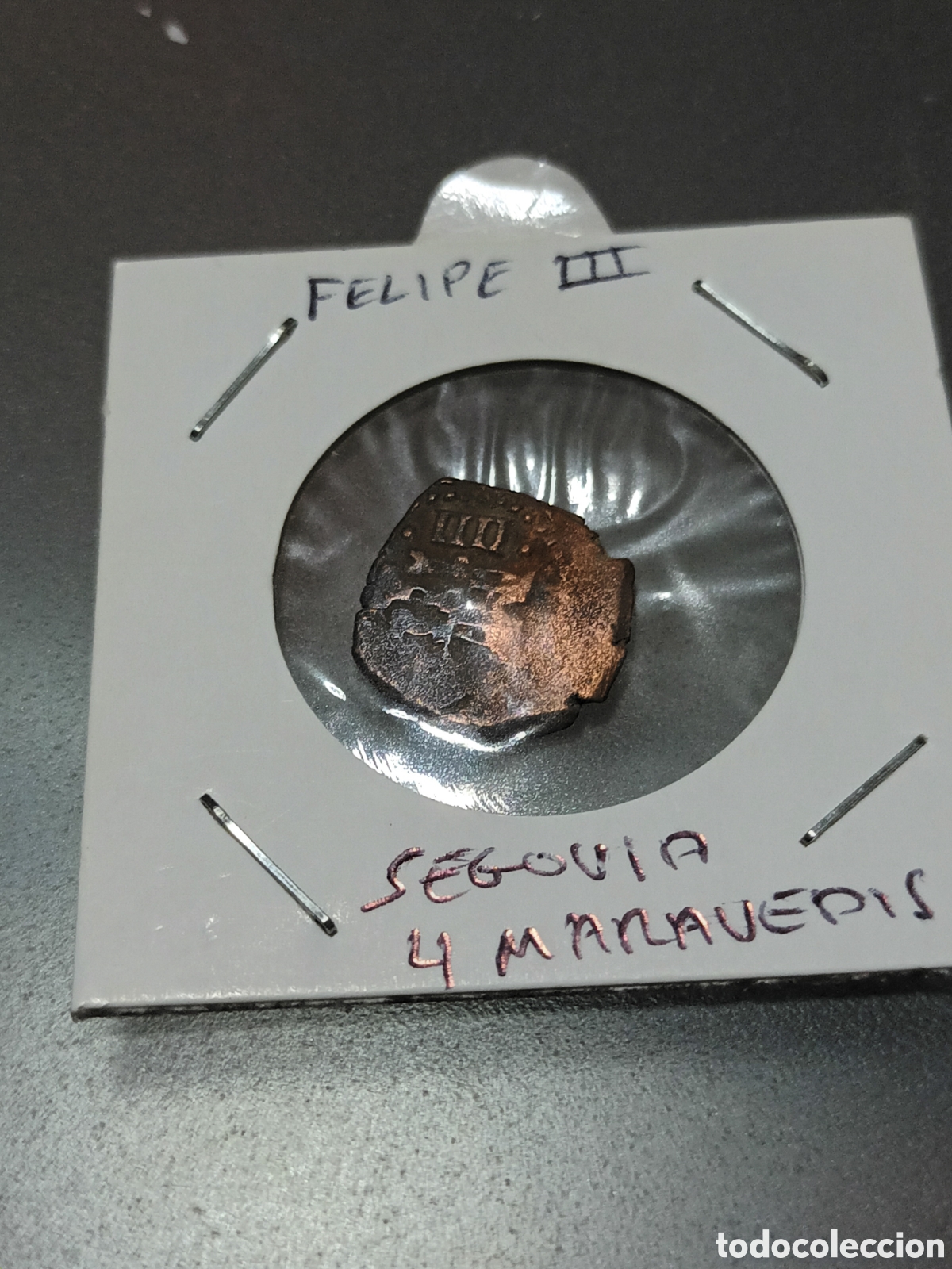 Monedas de Espa&ntilde;a: FELIPE III 4 MARAVED&Iacute;S CECA SEGOVIA ACU&Ntilde;ADA A MARTILLO - Foto 3