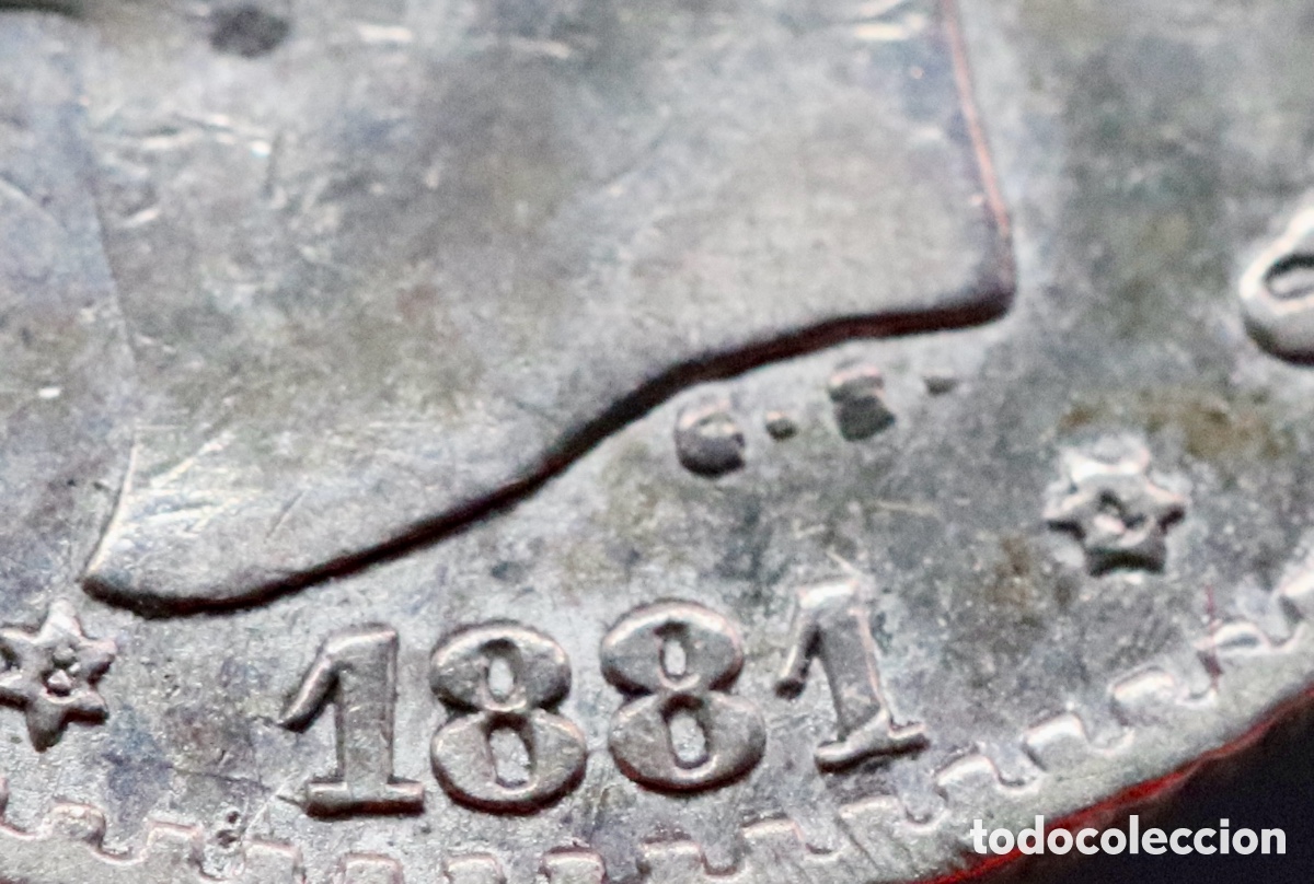 Monedas de Espa&ntilde;a: Alfonso XII, 50 c&eacute;ntimos de 1881 - Foto 4