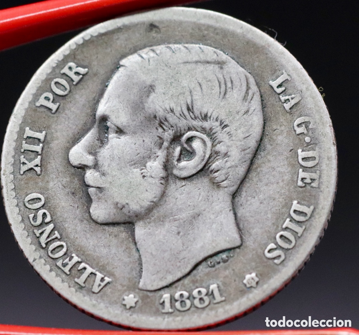Monedas de Espa&ntilde;a: Alfonso XII, 1 Peseta de 1881