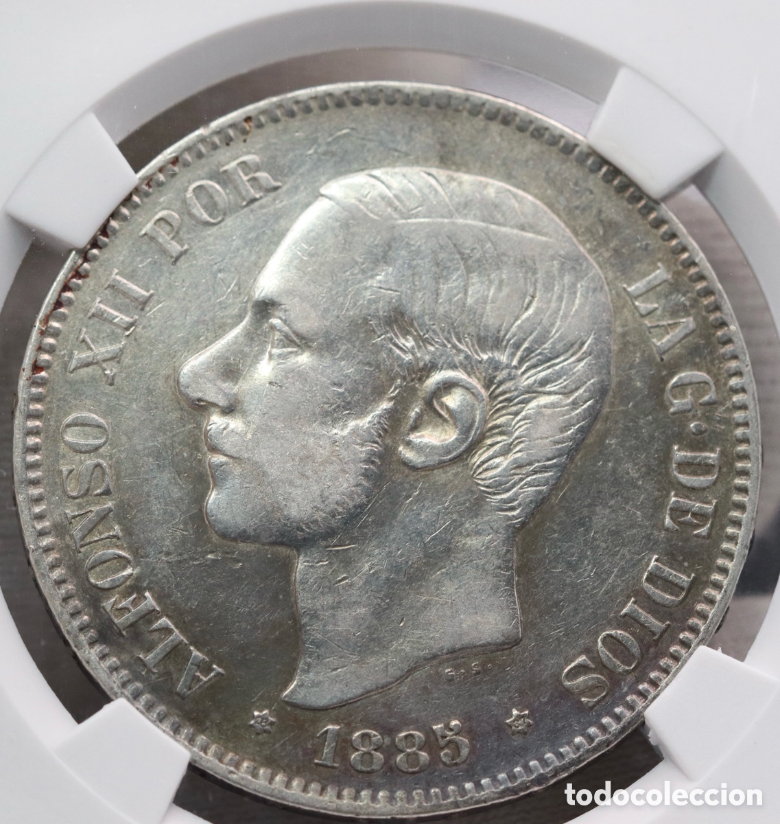 Monedas de Espa&ntilde;a: Alfonso XII, 5 Pesetas de 1885