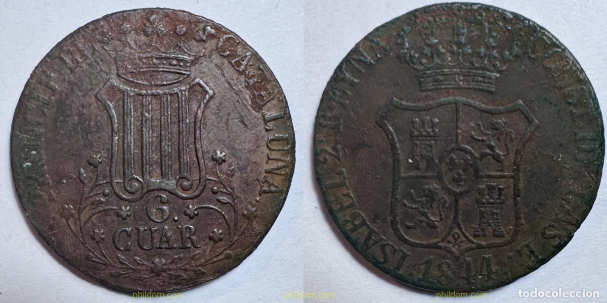 Monedas de Espa&ntilde;a: 5646 ESPA&Ntilde;A 1844 ISABEL II - 6 CUARTOS 1844