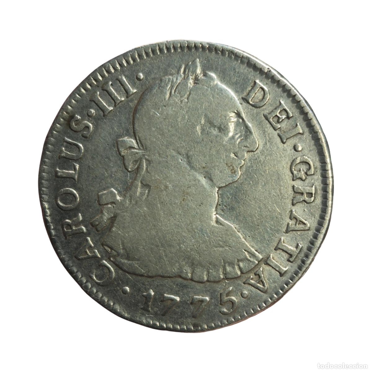 Monedas de Espa&ntilde;a: NT/ CARLOS III 2 REALES 1775 LIMA (E1572)