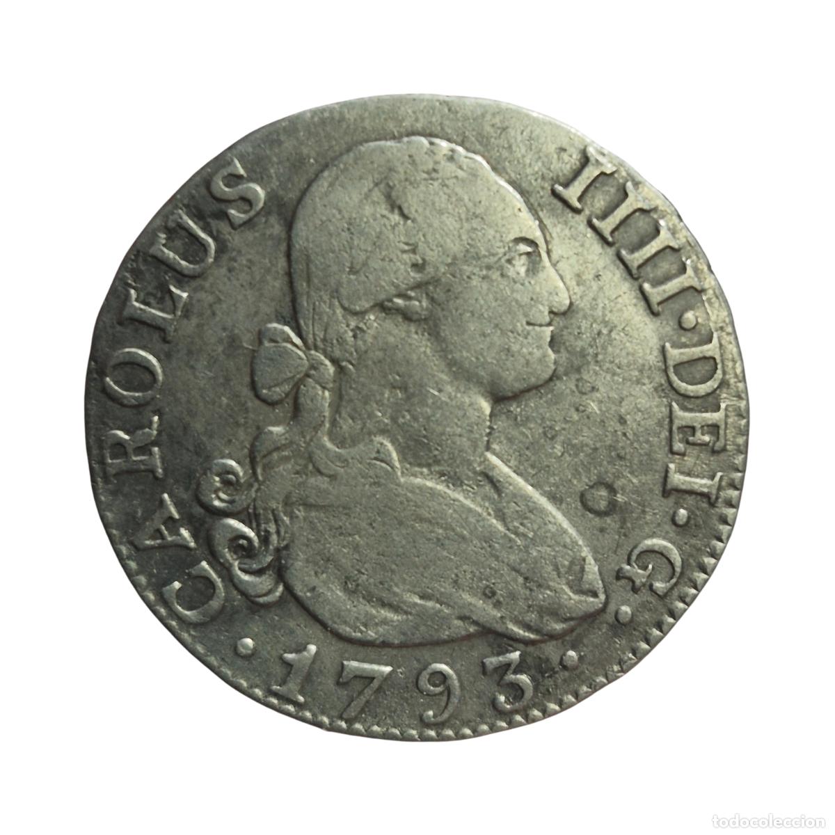 Monedas de Espa&ntilde;a: NT/ CARLOS IV 2 REALES 1793 MADRID (E1580)