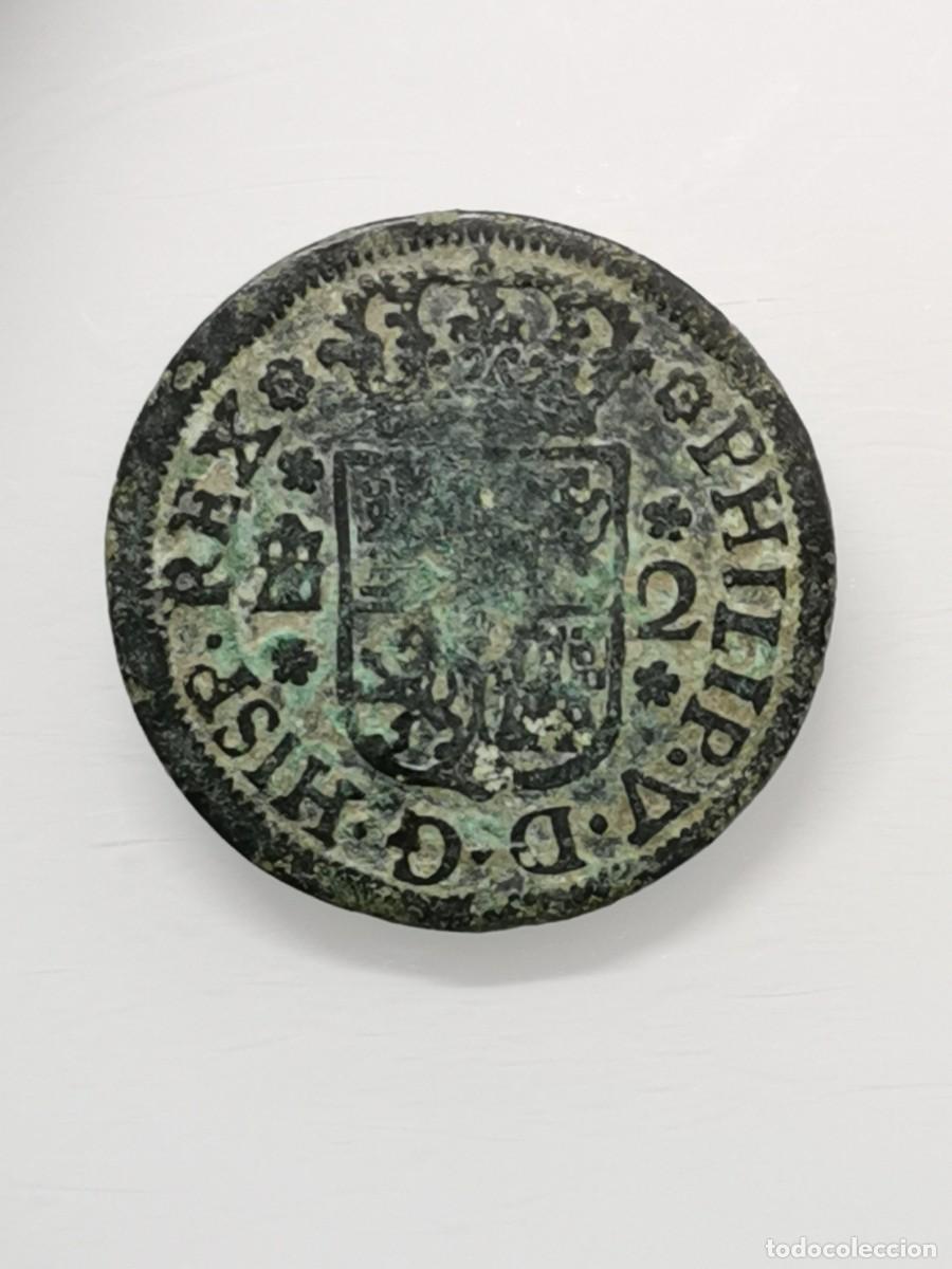 Monedas de Espa&ntilde;a: Felipe V - 2 Maraved&iacute;s 1744 Segovia. - Foto 4