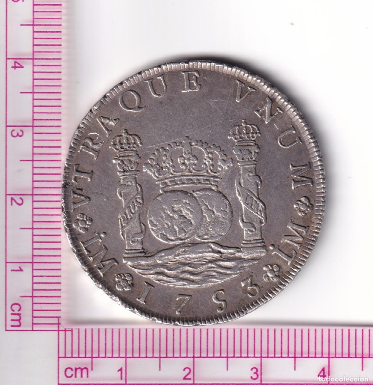Monedas de Espa&ntilde;a: CRCAP375 MONEDA ESPA&Ntilde;A FERNANDO VI 8 REALES 1753 LIMA PLATA 26,6 GR