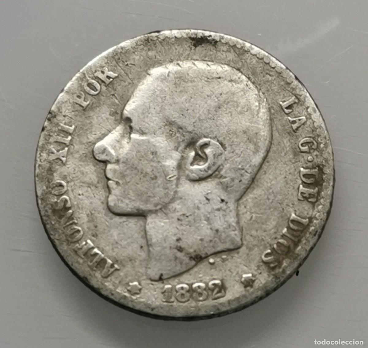 Monedas de Espa&ntilde;a: ALFONSO XII - 1 PESETAS PLATA - 1882 - MADRID MS M.