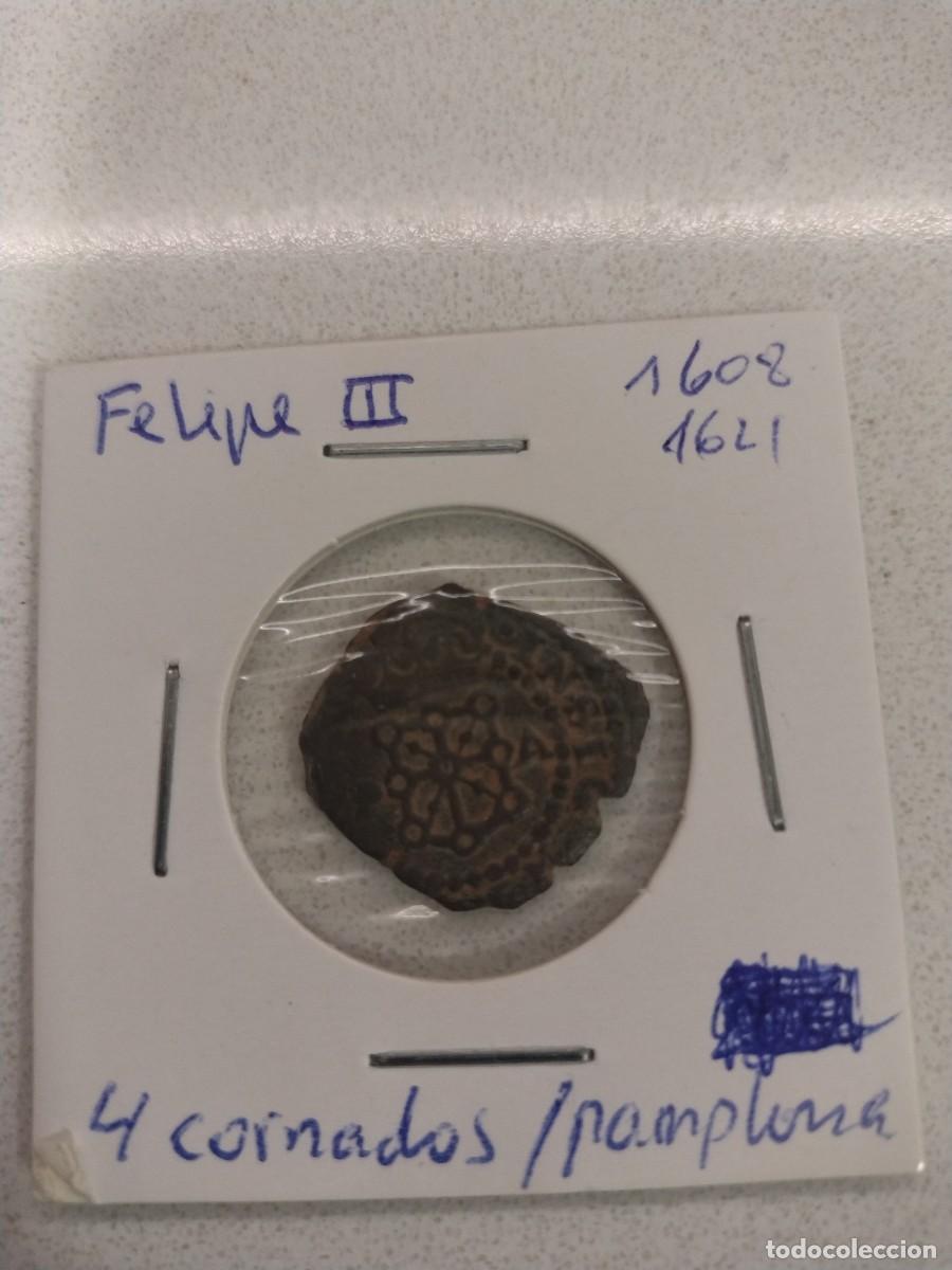Monedas de Espa&ntilde;a: No18-CUATRO CORNADOS FELIPE III PAMPLONA