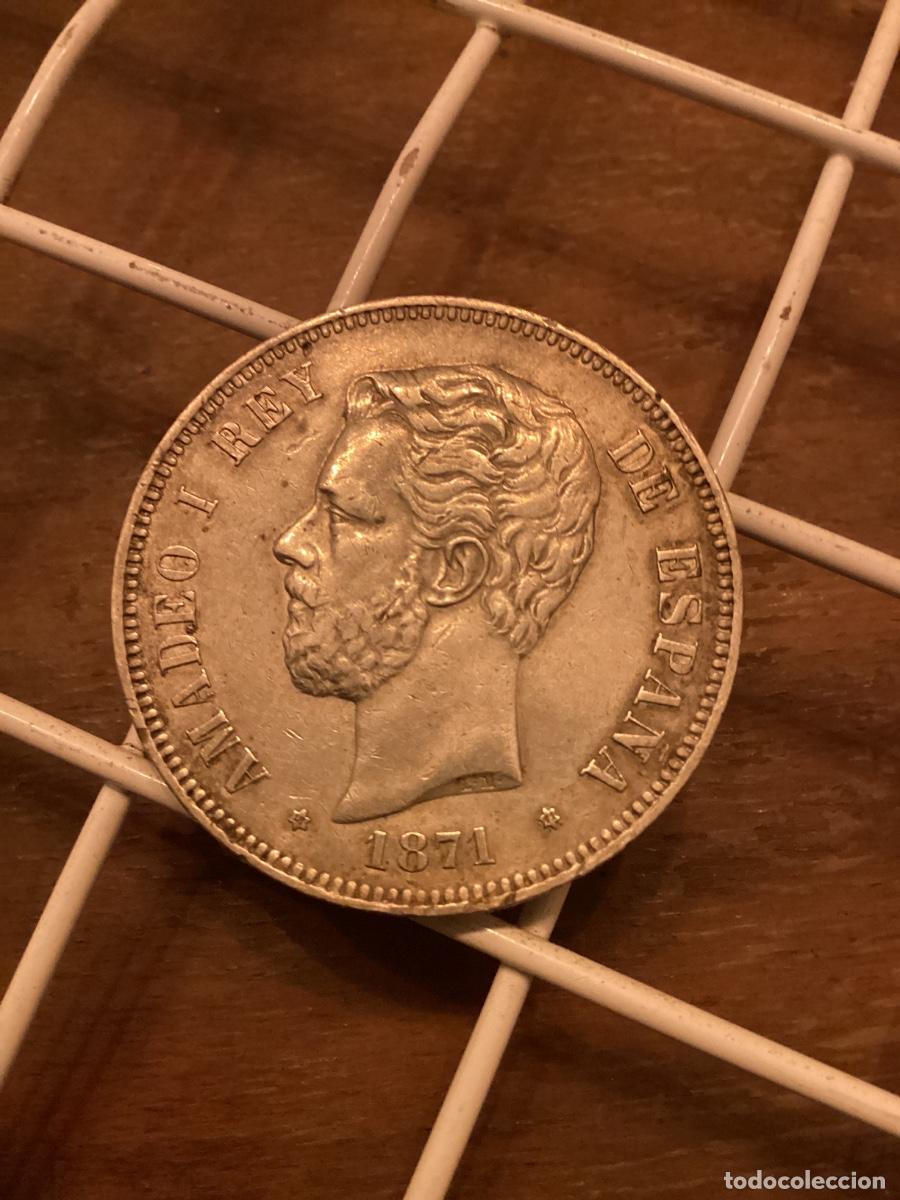 Monedas de Espa&ntilde;a: AMADEO I. MONEDA 5 PESETAS PLATA. DURO. AUT&Eacute;NTICA.