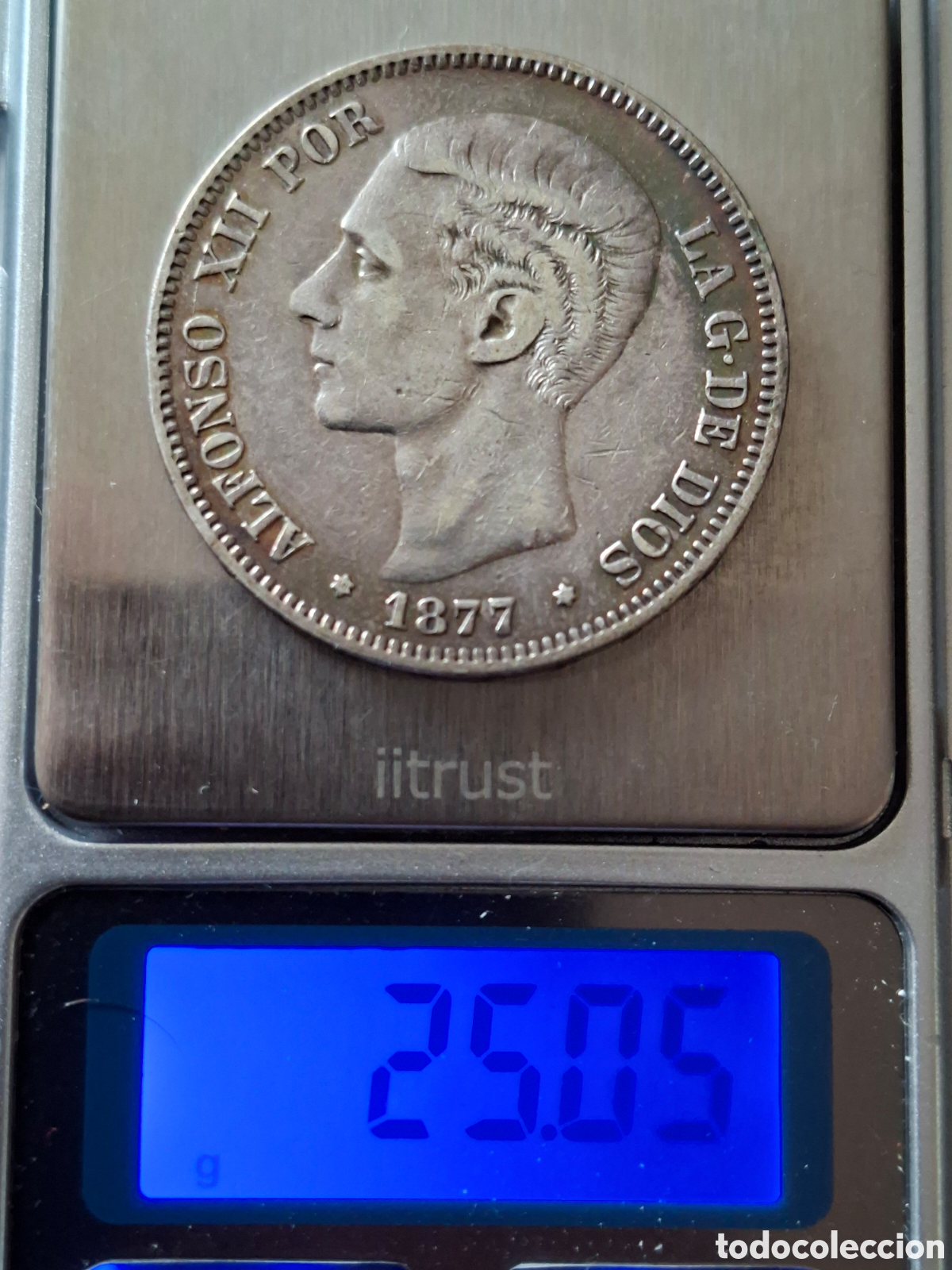 Monedas de Espa&ntilde;a: DURO PLATA 1877 ALFONSO XII 5 PESETAS