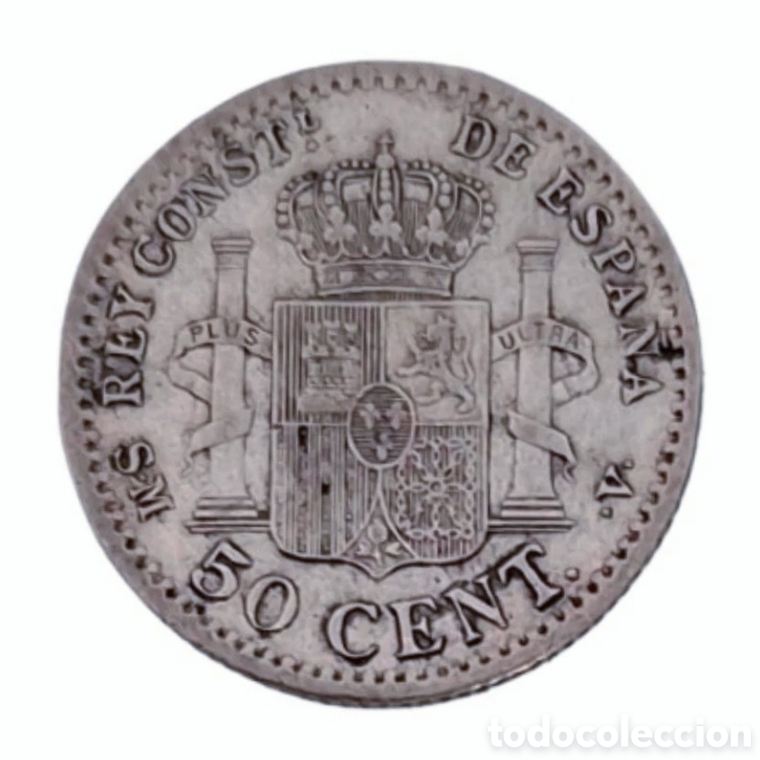 Monnaies d'Espagne: ALFONSO XIII. 50 CENTIMOS. 1904 * 0-4. SMV. EBC.