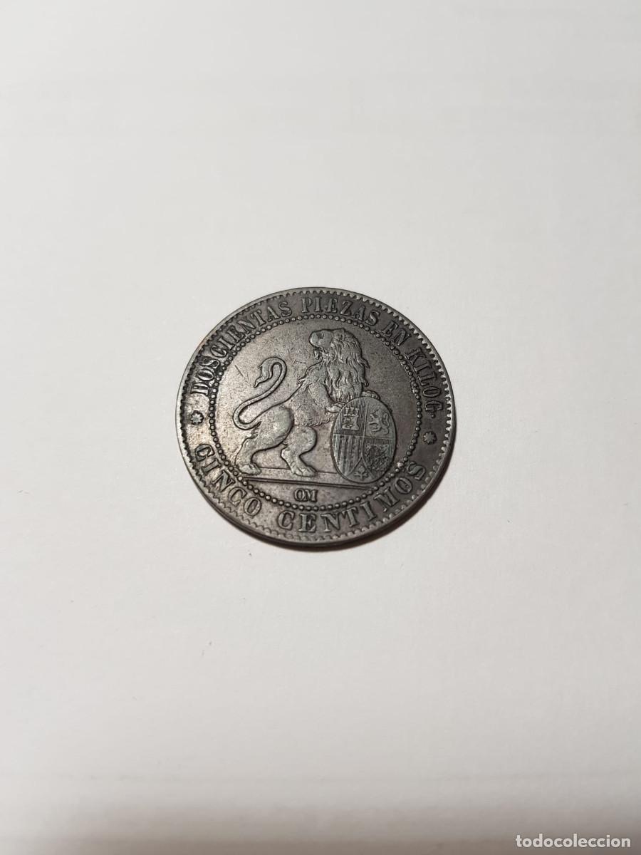 Monedas de Espa&ntilde;a: ESPA&Ntilde;A-GOBIERNO PROVISIONAL-5 CENTIMOS-1870 - Foto 2