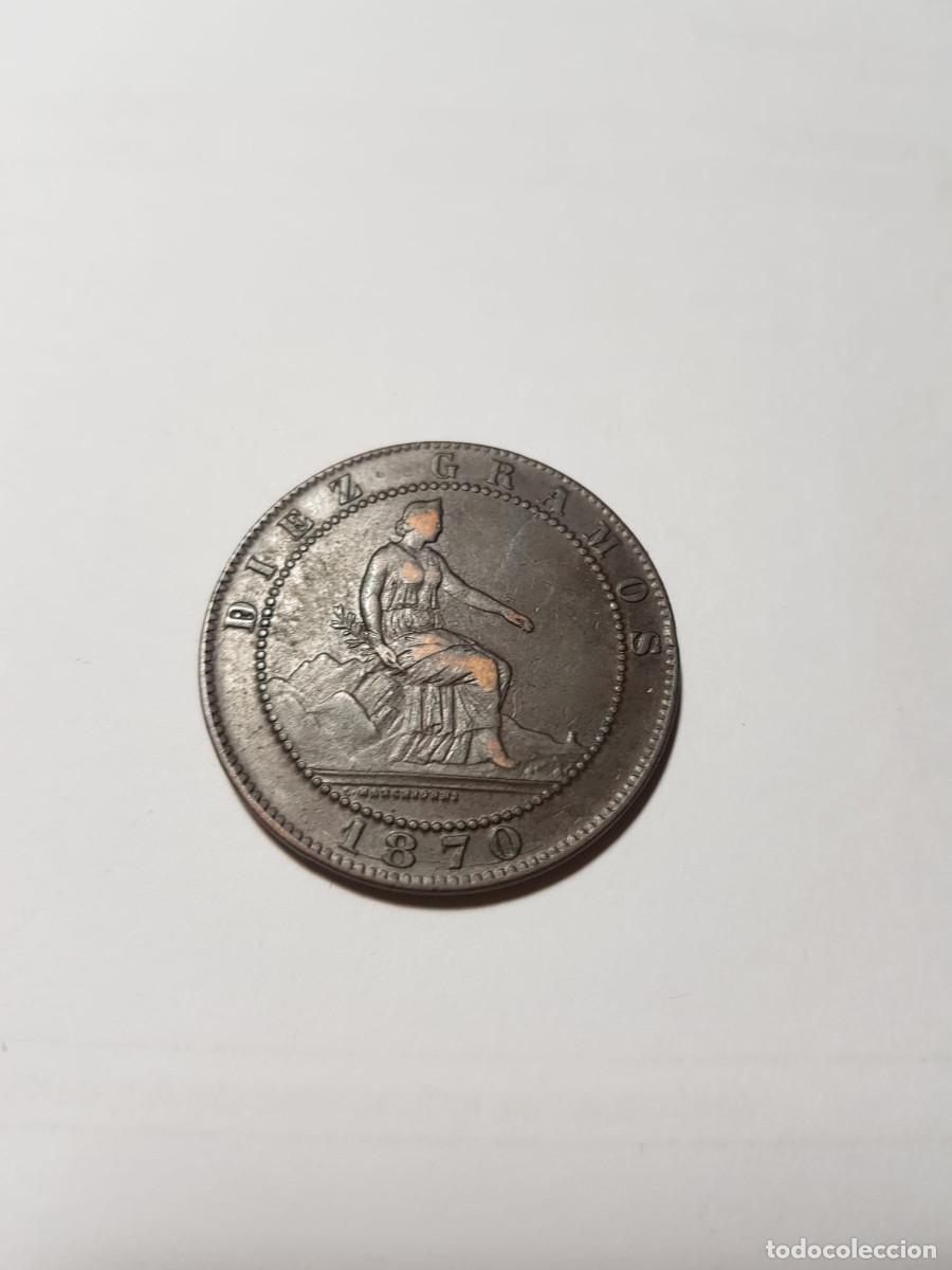 Monedas de Espa&ntilde;a: ESPA&Ntilde;A-GOBIERNO PROVISIONAL-10 CENTIMOS-1870 - Foto 2