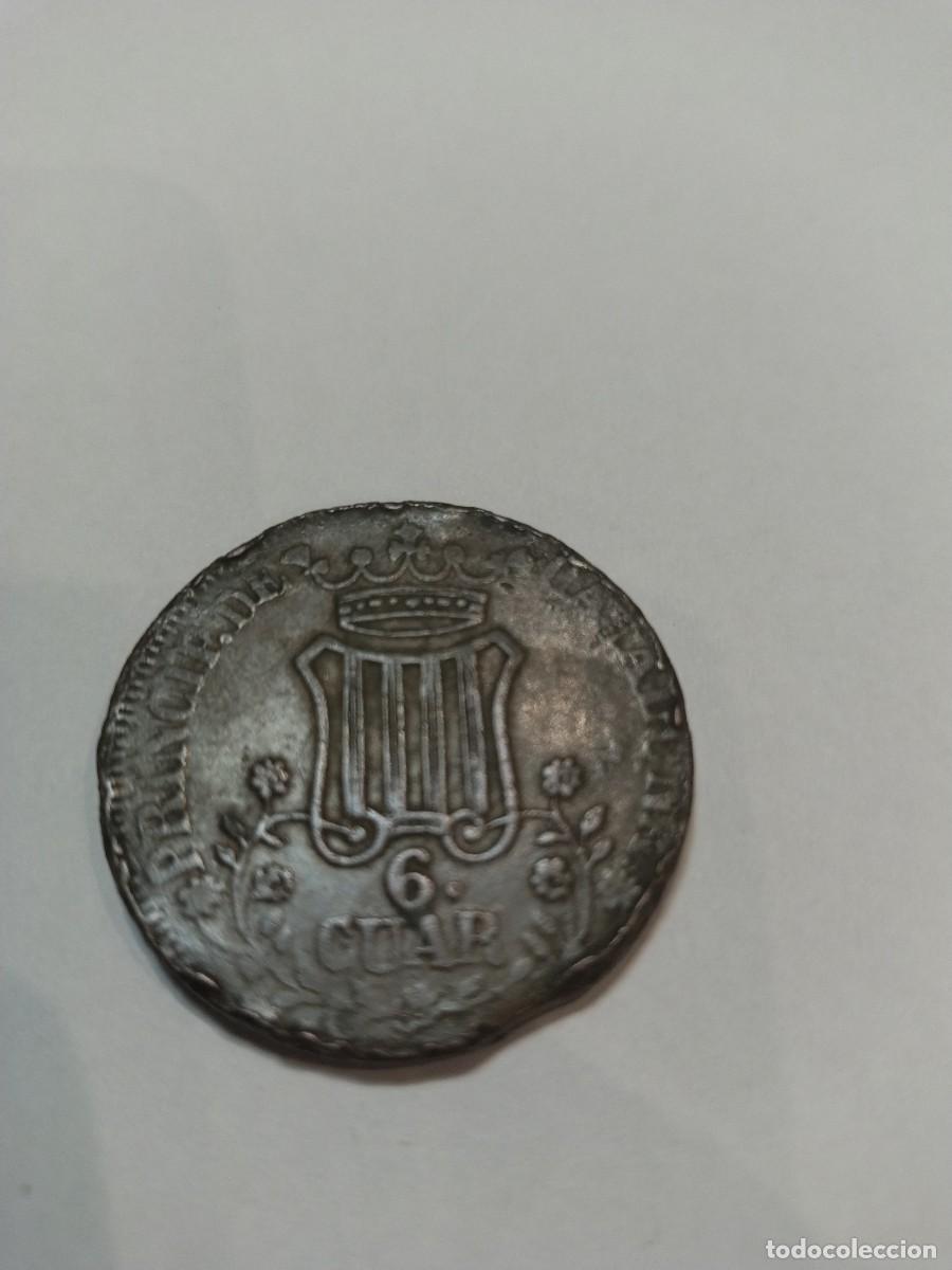 Monedas de Espa&ntilde;a: No36-MONEDA DE SEIS CUARTOS ISABEL II 1836