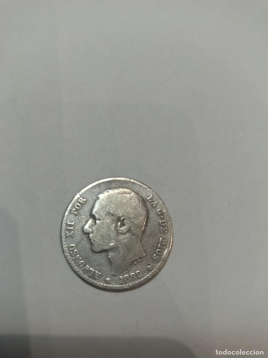 Monedas de Espa&ntilde;a: No45-UNA PESETA ALFONSO XII 1882 PLATA