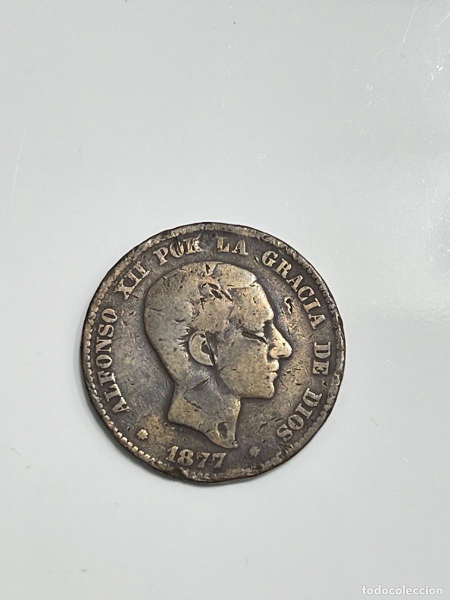Monedas de Espa&ntilde;a: Antigua Moneda ESPA&Ntilde;A ALFONSO XII 1877 diez c&eacute;ntimos lote 1