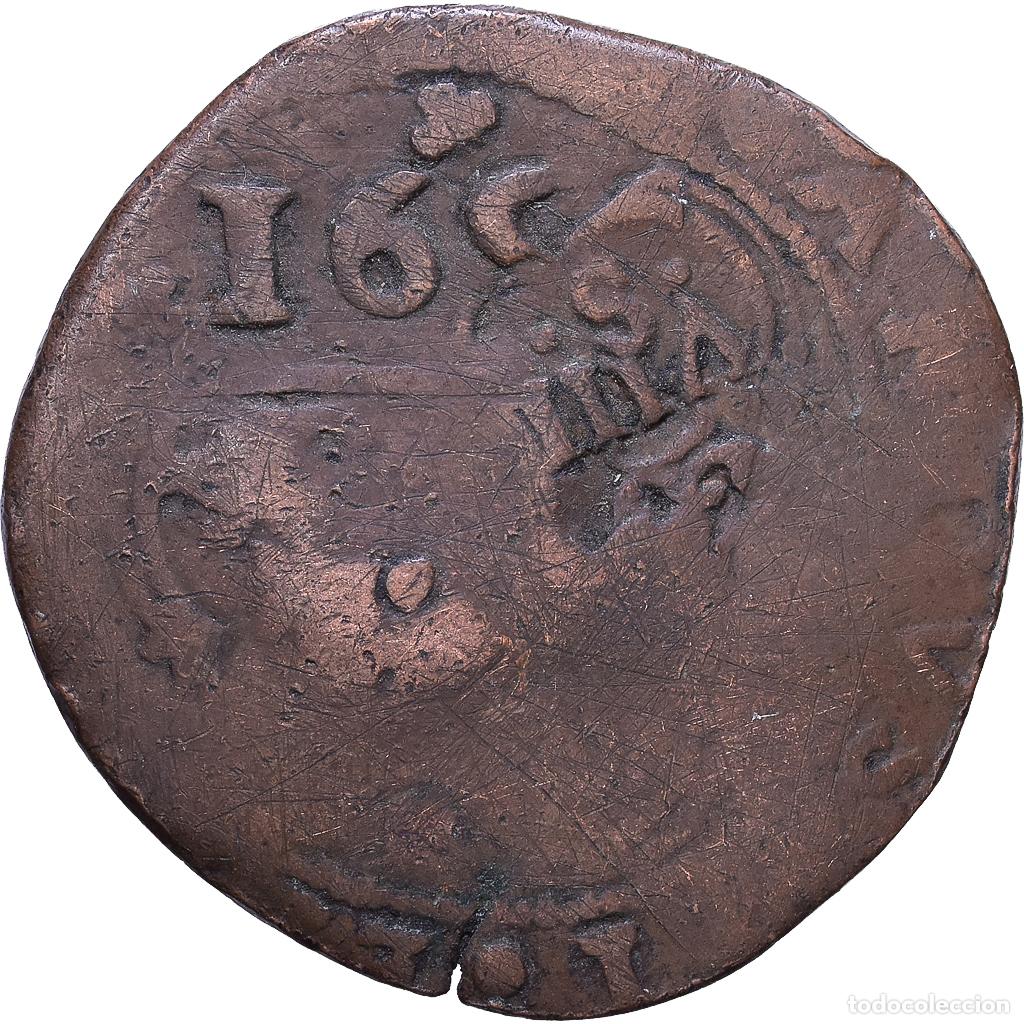 Monedas de Espa&ntilde;a: [#1548070] Espa&ntilde;a, 12 Maravedis, 1650-1659, Countermark, Cobre, BC+