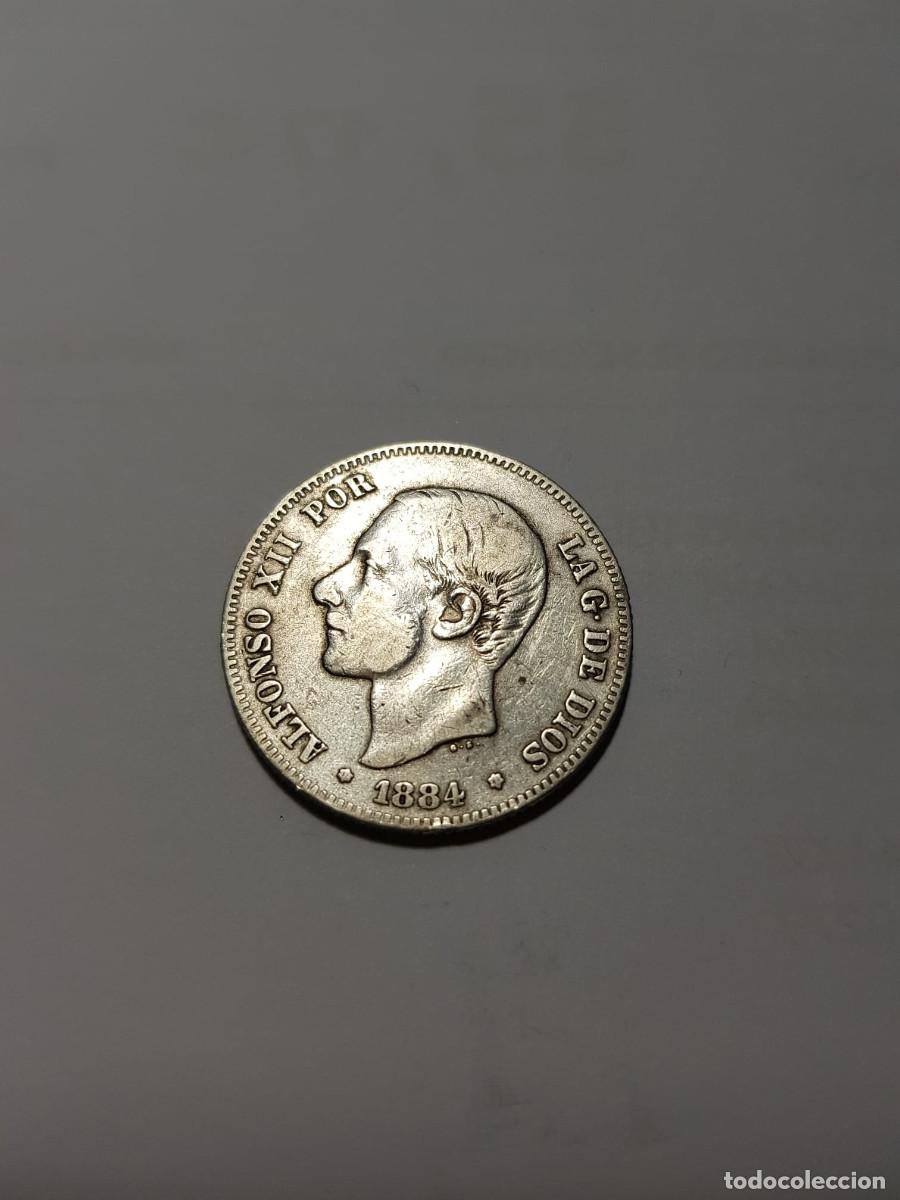 Monedas de Espa&ntilde;a: ESPA&Ntilde;A-ALFONSO XII- 2 PESETAS-1884*18-84 SMS