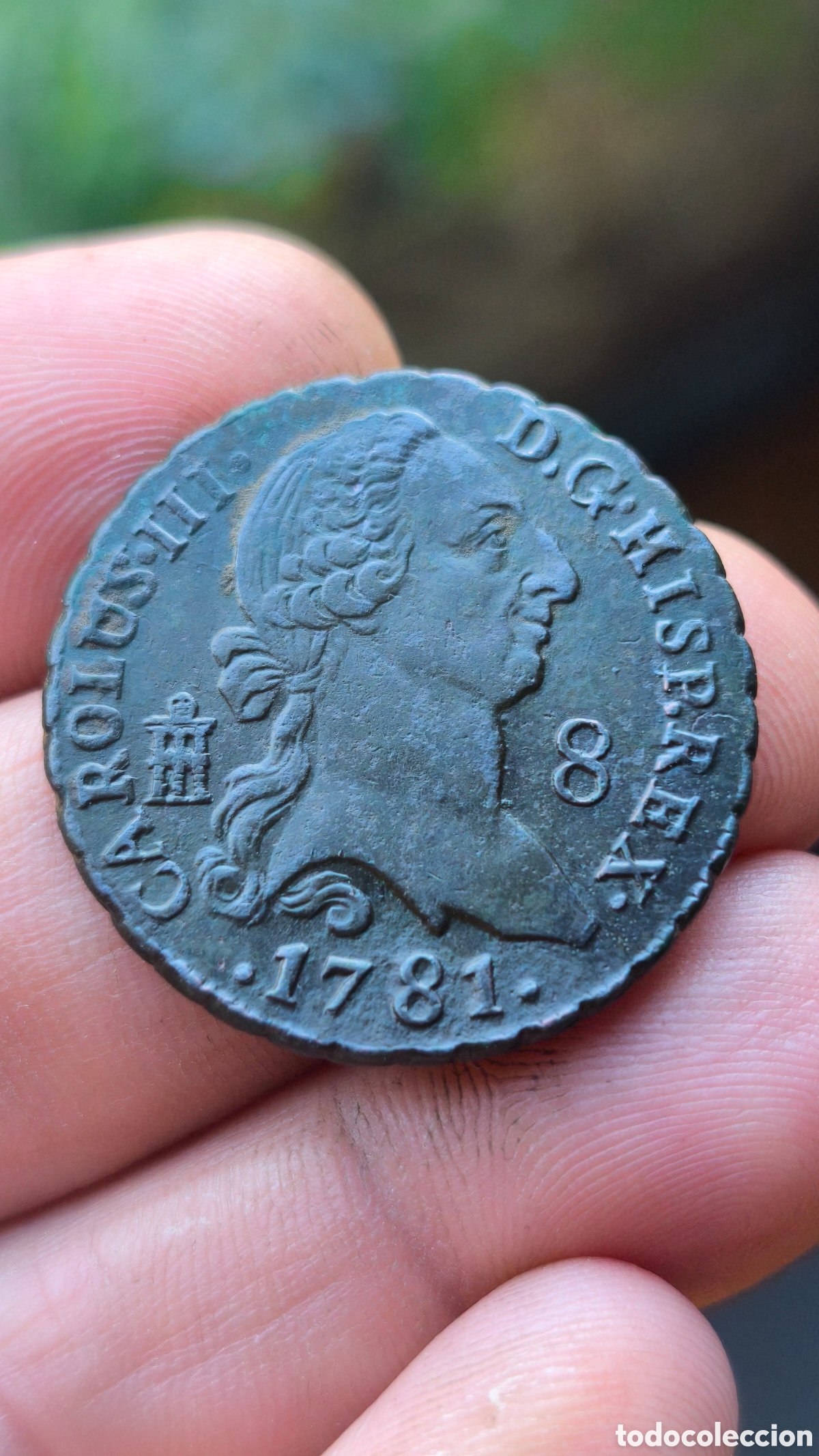 Monedas de Espa&ntilde;a: Carlos III 1781 8 maravedis Segovia
