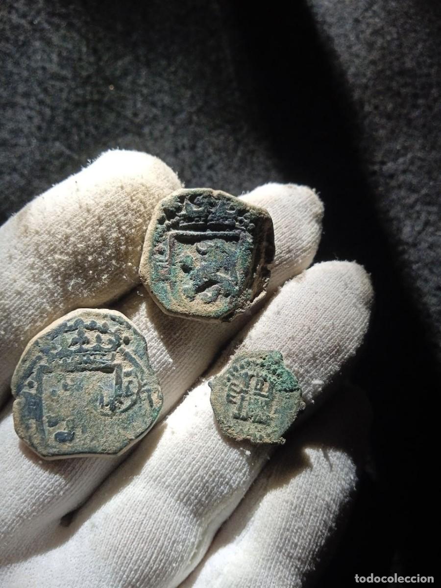 Monedas de Espa&ntilde;a: Lote de 3 monedas de los austrias, Ceca Valladolid - Foto 4