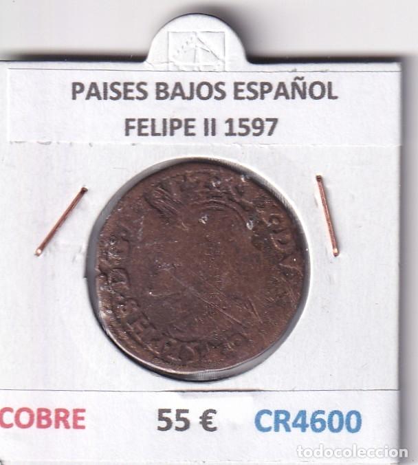 M&uuml;nzen von Spanien: CR4600 MONEDA PAISES BAJOS ESPA&Ntilde;OL FELIPE II 1597 COBRE