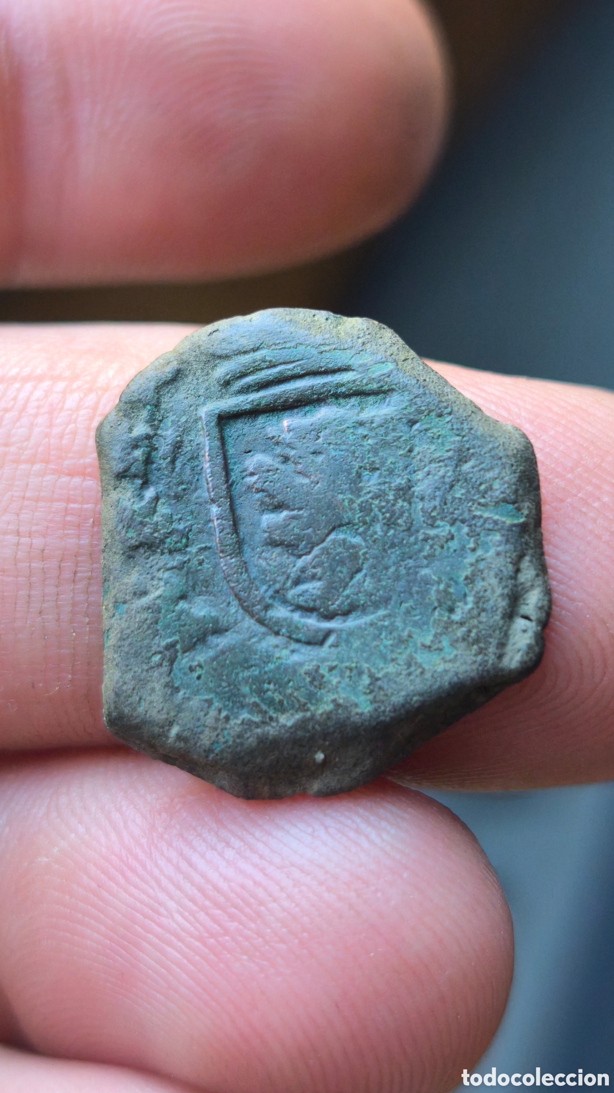 Monedas de Espa&ntilde;a: Recortado Austrias Trujillo 8 maravedis - Foto 2