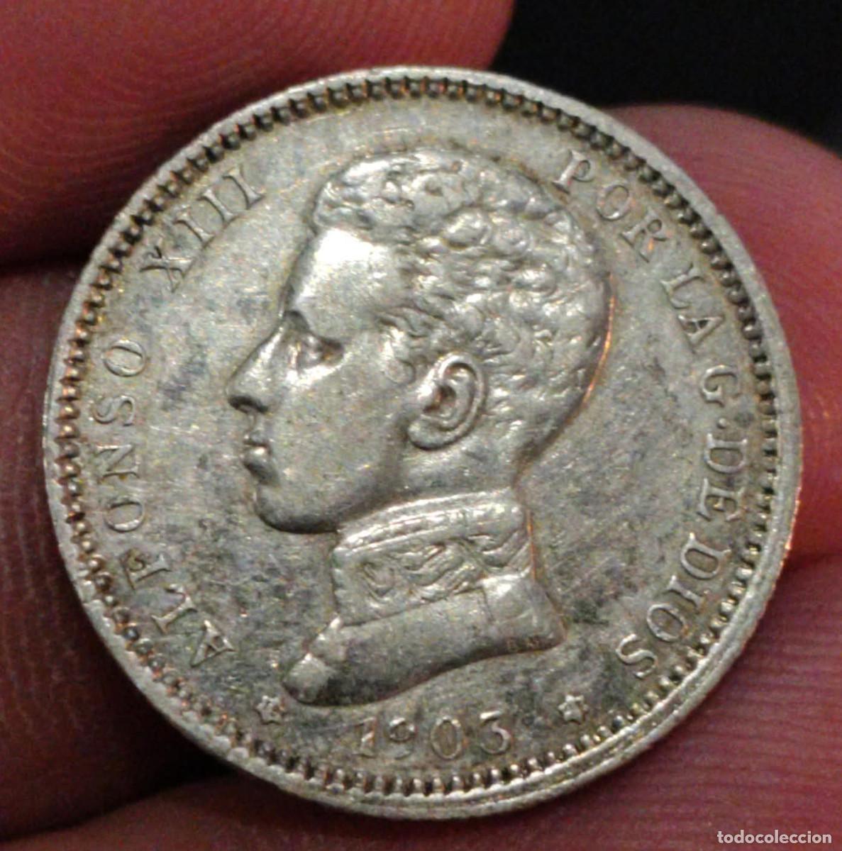 Monedas de Espa&ntilde;a: XS- Alfonso XIII 1 Peseta 1903 *19-03 EBC
