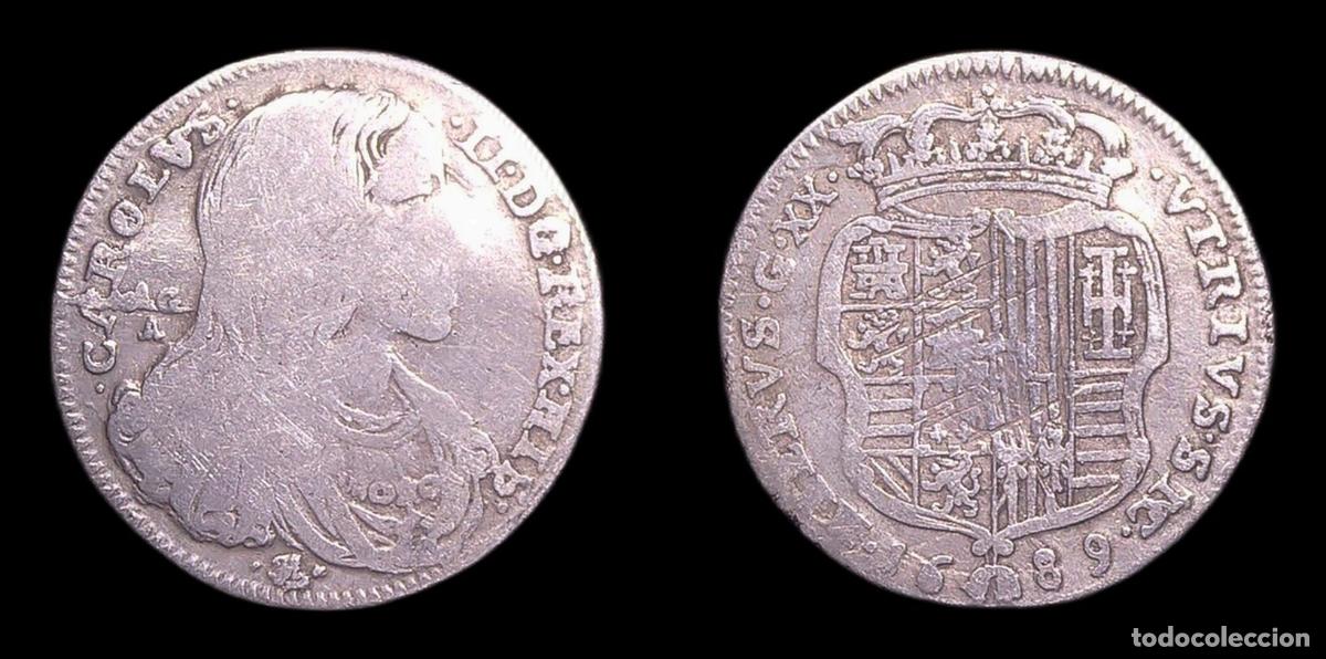Monedas de Espa&ntilde;a: IMPERIO ESPA&Ntilde;OL NAPOLES CARLOS II 1 TARI 1689 BC/BC+ PLATA