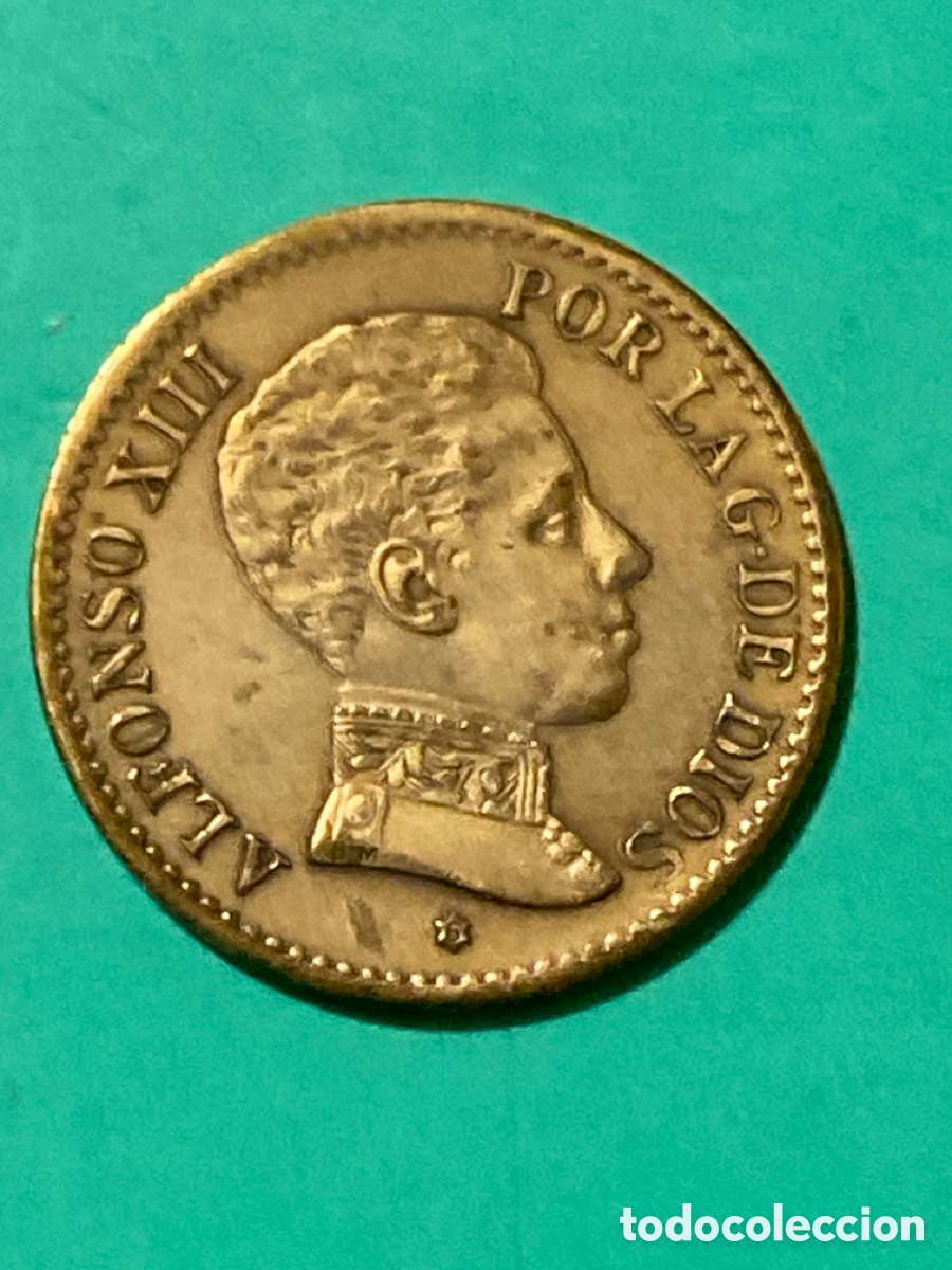 Monedas de Espa&ntilde;a: ALGOBDO XIII 1 CENTIMOS 1906 * 6
