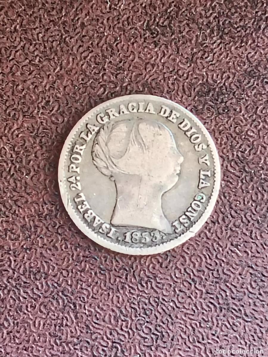 Moedas de Espanha: MONEDA ISABEL II. 1 REAL. PLATA. 1853. CECA SEVILLA. DE PLATA.ORIGINAL. BONITA.