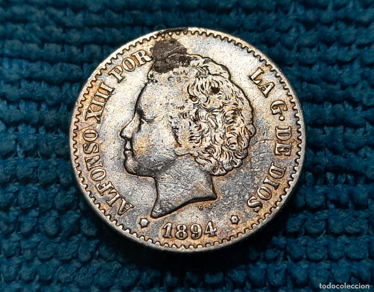 Monedas de Espa&ntilde;a: 50 Centimos 1894 PG.V. *9*4 - Foto 2