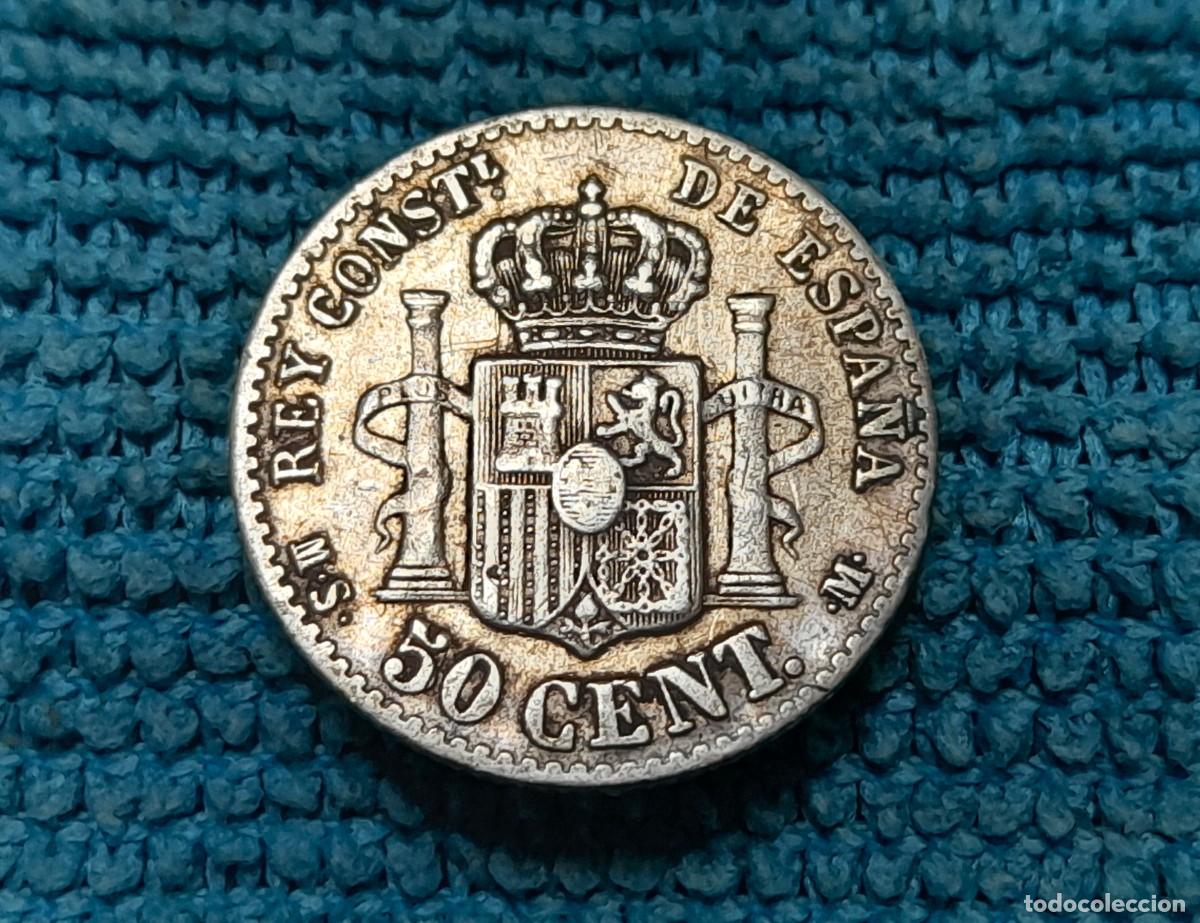 Monedas de Espa&ntilde;a: 50 Centimos 1880 PG.M. - Foto 1
