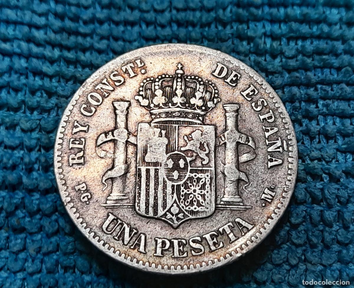 Monedas de Espa&ntilde;a: Alfonso XIII, 1 Peseta 1891 PG.M.