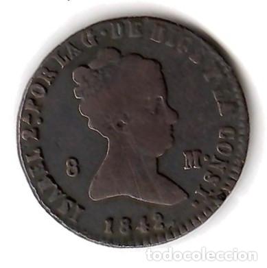 Monedas de Espa&ntilde;a: MONEDA 8 MARAVEDIES ISABEL II ERROR RYENA - Foto 1