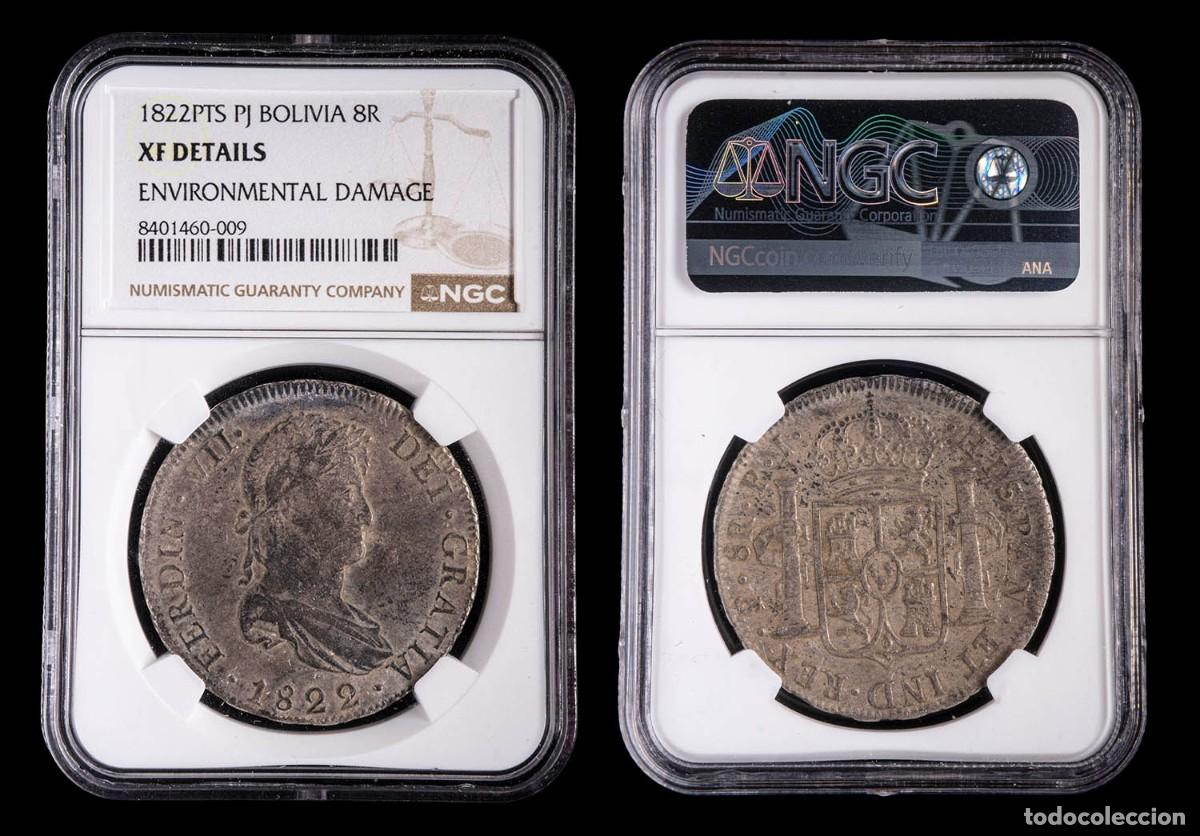 Monedas de Espa&ntilde;a: 1822, 8 Silver Reales Ferdinand VII, Potosi Mint (Assayed PJ) NGC