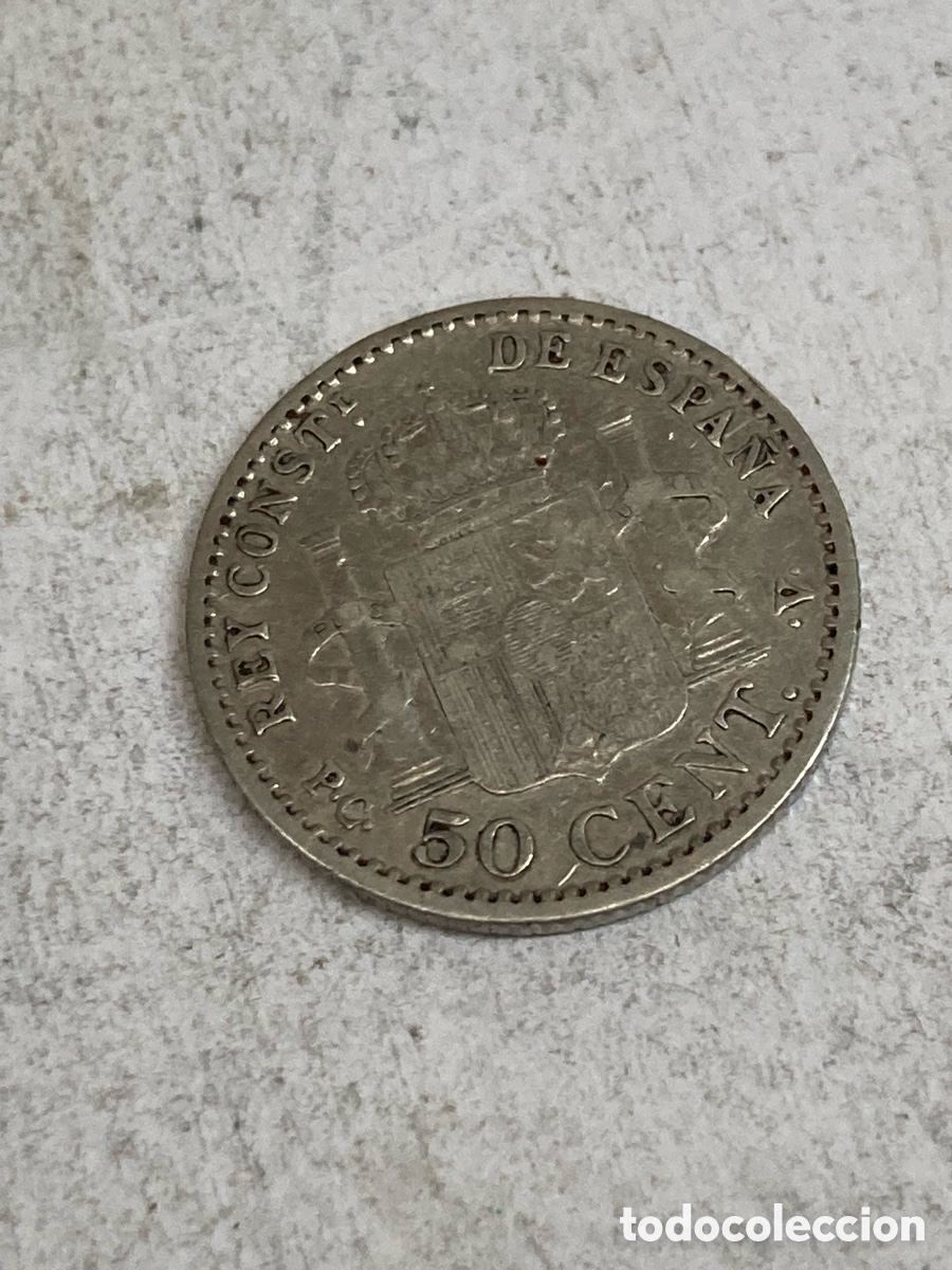 Monnaies d'Espagne: Moneda de plata 50 cents 1904 X