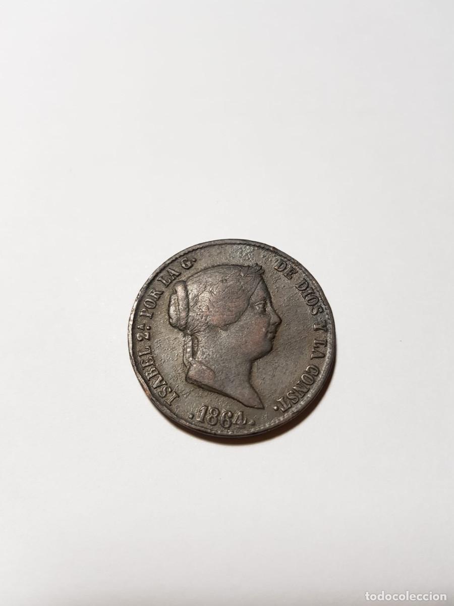 Monedas de Espa&ntilde;a: ISABEL II-25 CENTIMOS DE REAL-1864-SEGOVIA