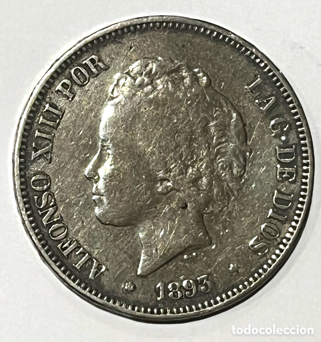 Monedas de Espa&ntilde;a: MONEDA 5 PESETAS ALFONSO XIII, 1893 PGL - PLATA
