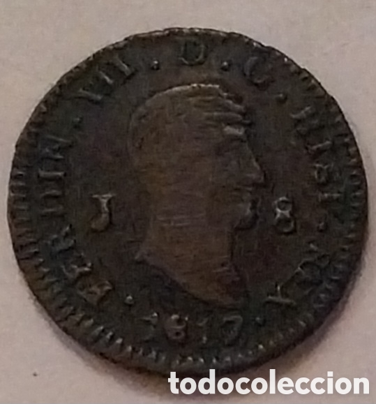 Monedas de Espa&ntilde;a: 8 Maraved&iacute;s 1817 Fernando VII - Jubia (Peso 10g)