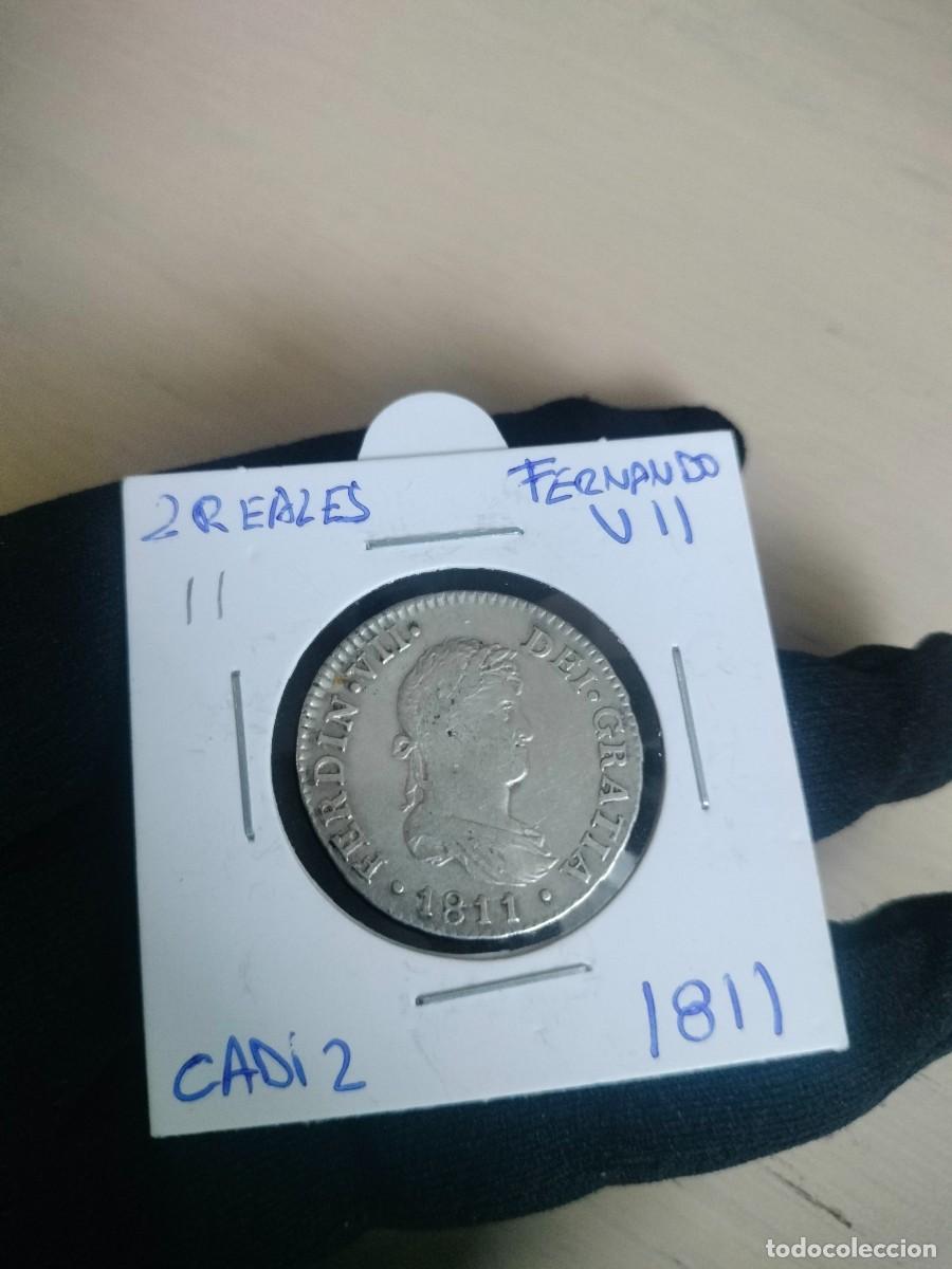 Monedas de Espa&ntilde;a: Moneda 2 Reales Fernando VII (1811) - Ceca de C&aacute;diz - Plata -