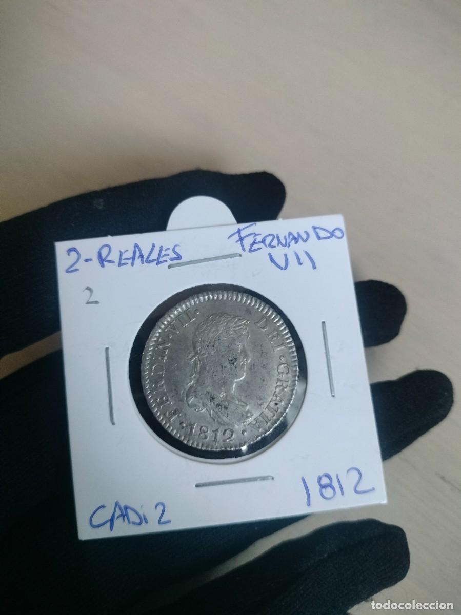 Monedas de Espa&ntilde;a: Moneda 2 Reales Fernando VII (1812) - Ceca de C&aacute;diz - Plata - 1812