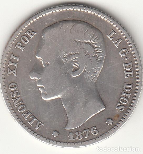 Moedas de Espanha: ALFONSO XII: 1 PESETA DEM / PLATA