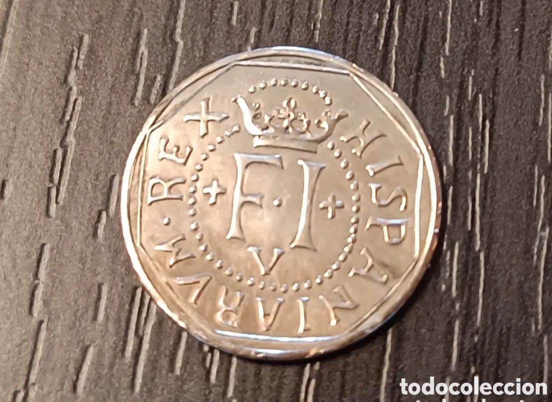 Monedas de Espa&ntilde;a: R&eacute;plica Moneda Rey Felipe V - Foto 2