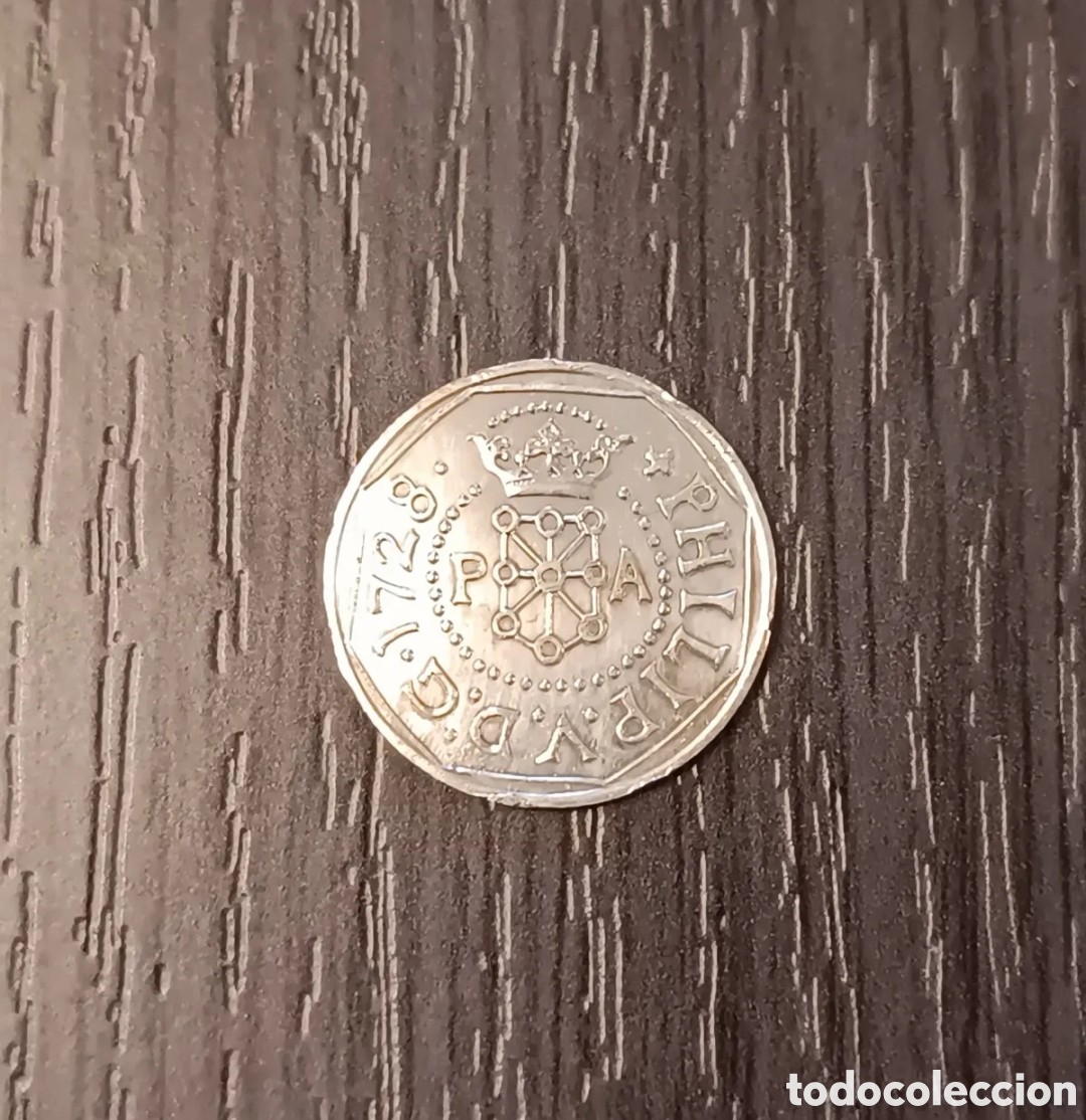 Monedas de Espa&ntilde;a: R&eacute;plica Moneda Rey Felipe V - Foto 3